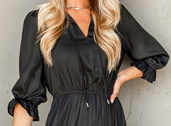 Timeless Tiered Black Maxi BLACK
