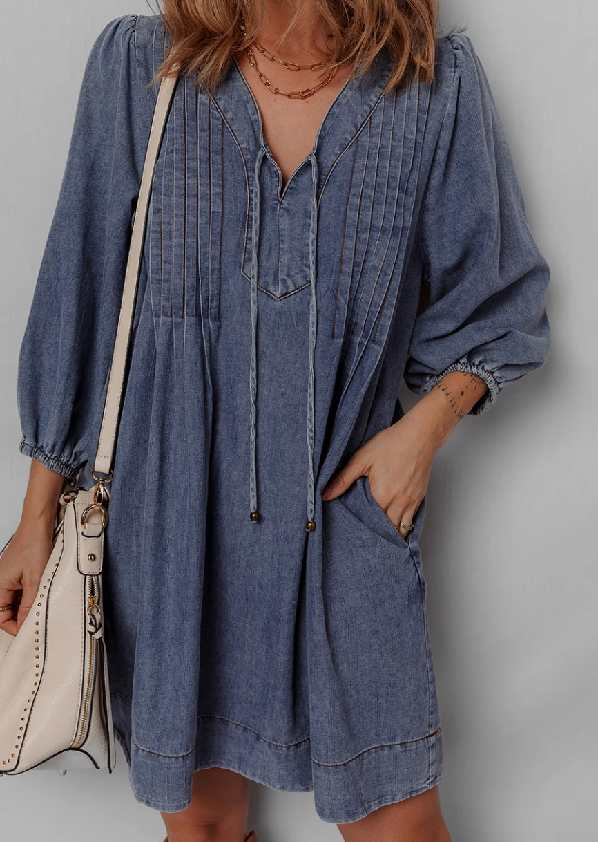 Threadline Denim Dress