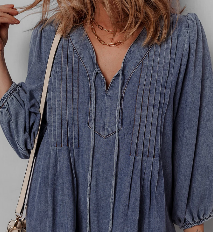 Threadline Denim Dress