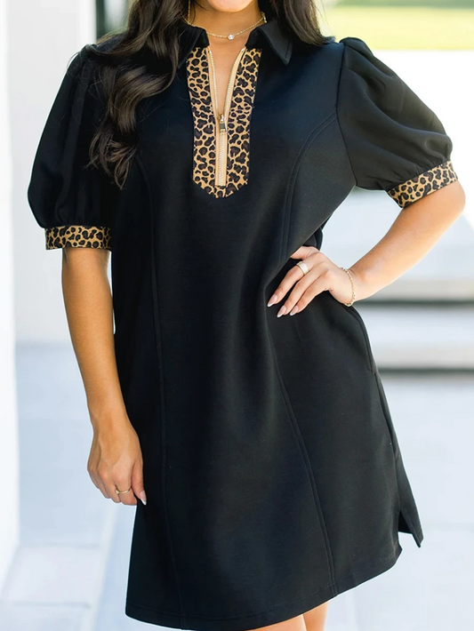 Unapologetic Leopard Dress BLACK