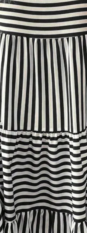 Free Spirit Stripe Dress B&W