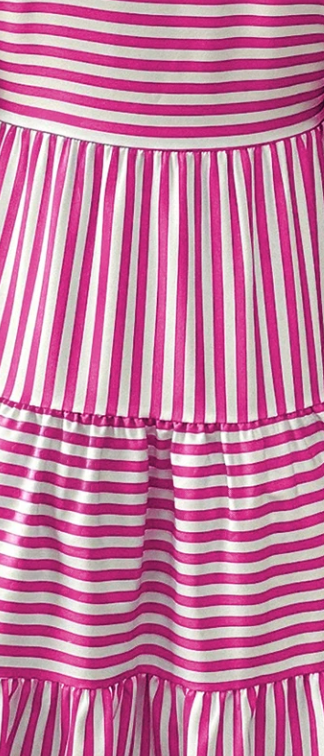 Free Spirit Stripe Dress FUCHSIA