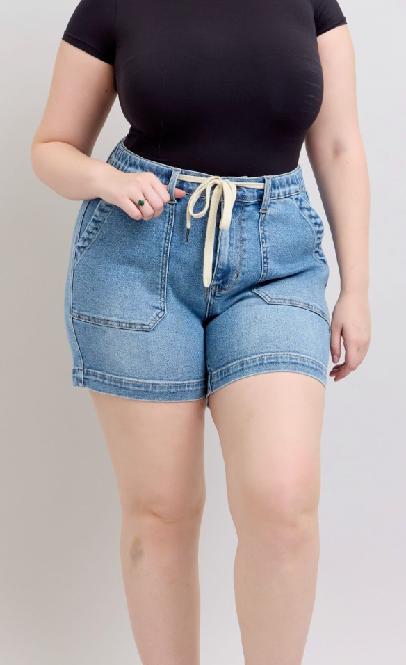JUDY BLUE HR Jogger Shorts 5.5"