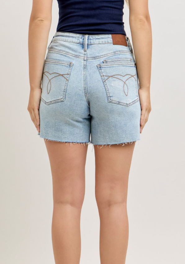 JUDY BLUE Rigid MR Dad Shorts 6"