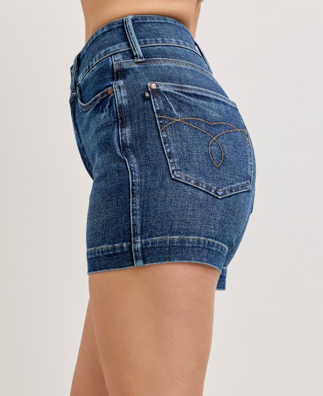 JUDY BLUE Tum Ctrl HR Slim Shorts 3.75"