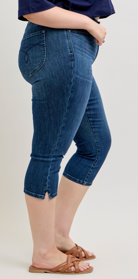 JUDY BLUE Tum Ctrl HR Capri 22"