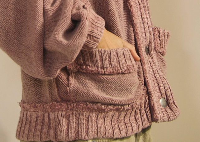 Vintage Snap Cardi MAUVE