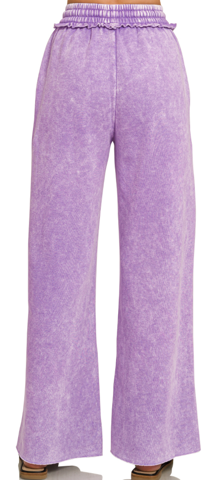 Acid Wash Palazzo Pants 30" LAVENDER