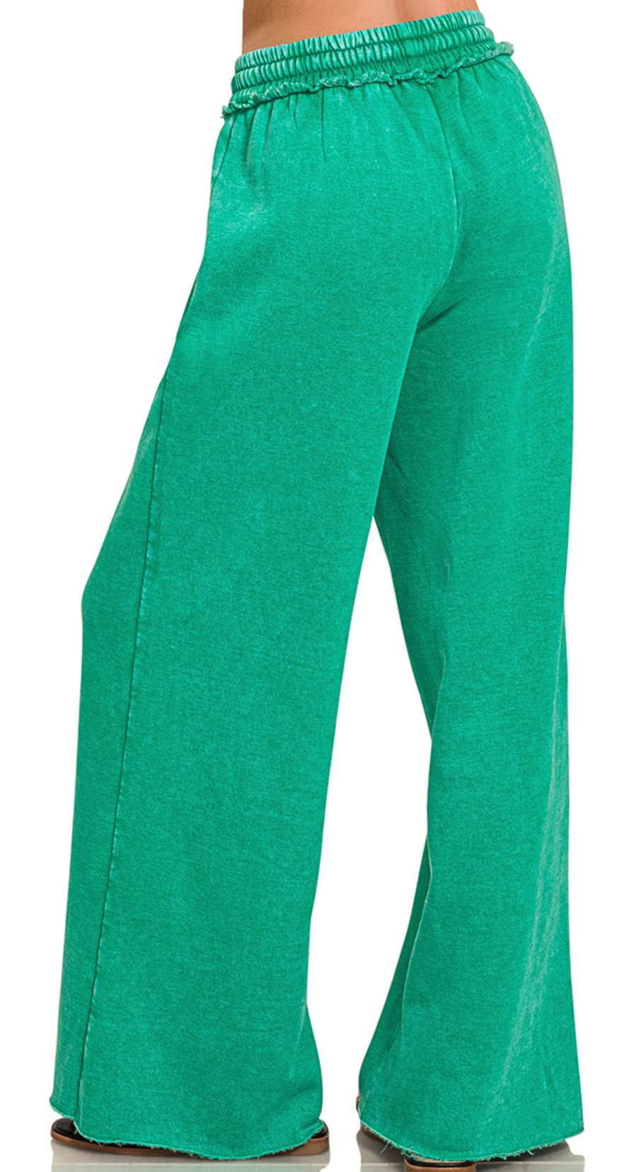 Acid Wash Palazzo Pants 30" KELLY