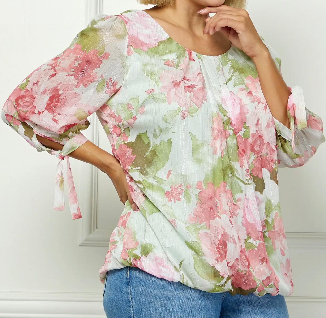 Garden Chiffon Blouse BLUSH