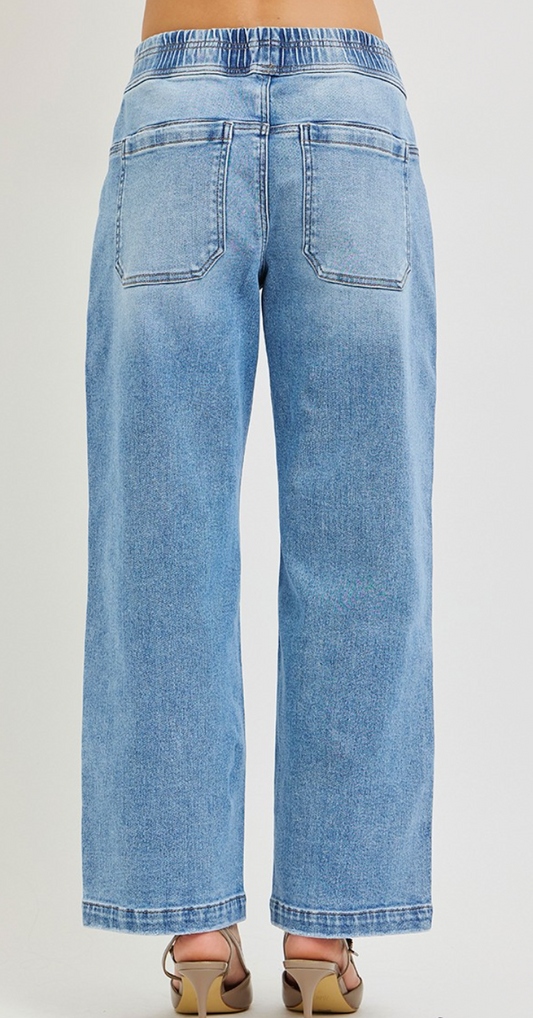 RISEN Elastic Waist Slouchy Crop 27.5"