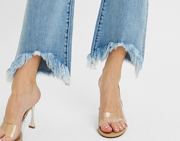 RISEN Bootcut Crop Fray Hem HR 27.5"
