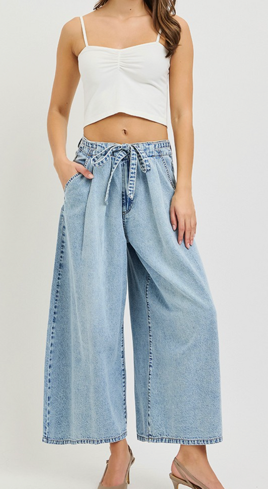 RISEN Slouchy Cropped Wide Leg HR 23.5"