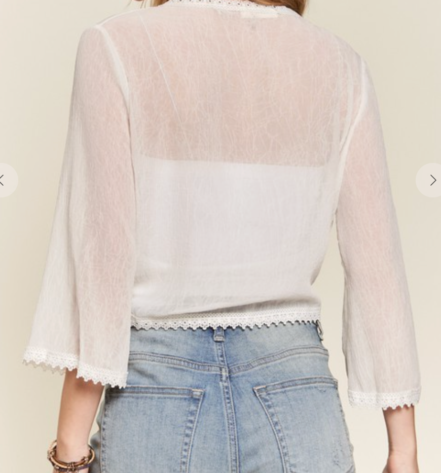 Meadow Lace Bolero WHITE