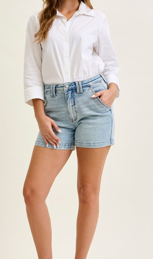 JUDY BLUE Trouser Shorts HR 4.5"