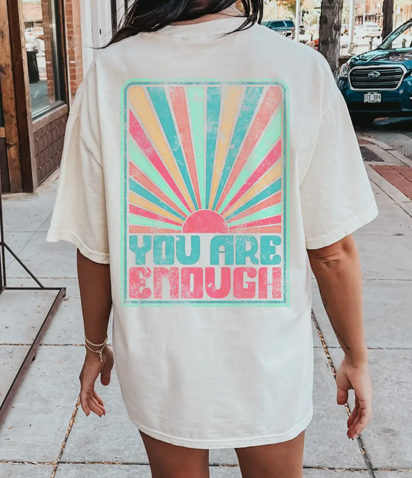 You Are Enough Graphic Tee NATURAL