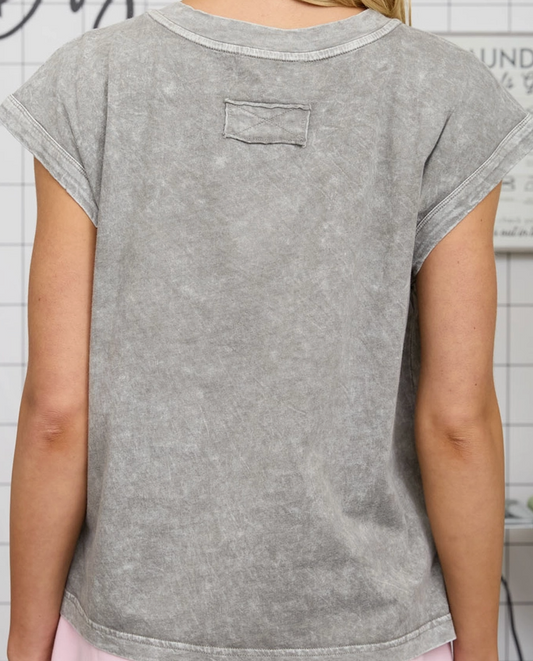 Lived~In Luxe Tee GRAY