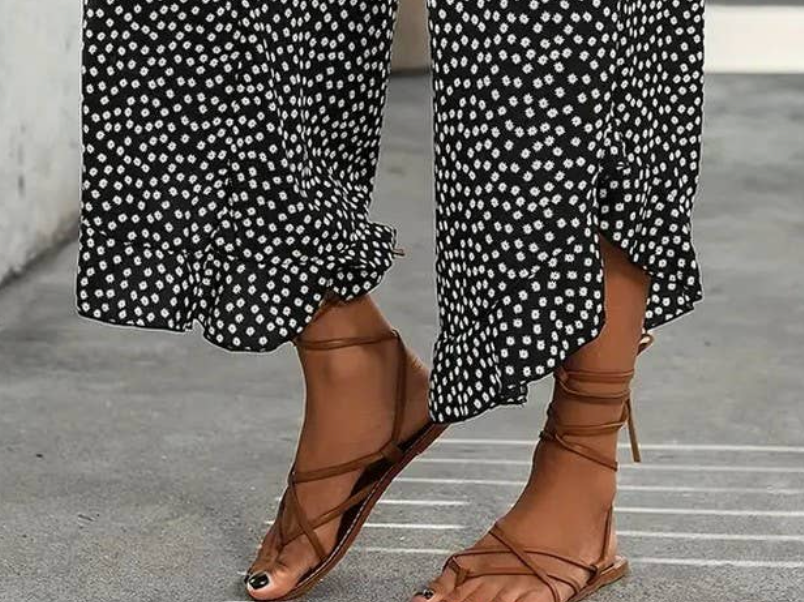 Graceful Flow Palazzo Pants BLACK