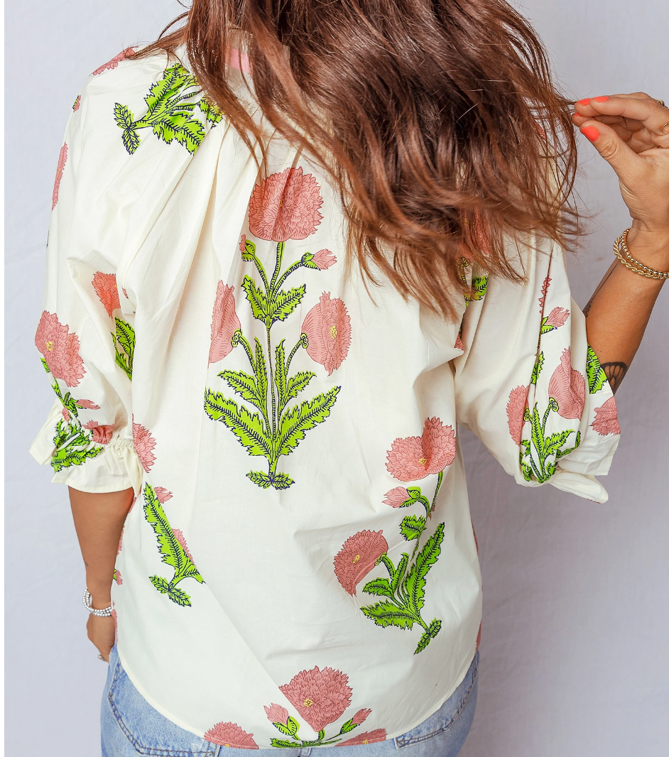 Garden Collared Blouse WHITE
