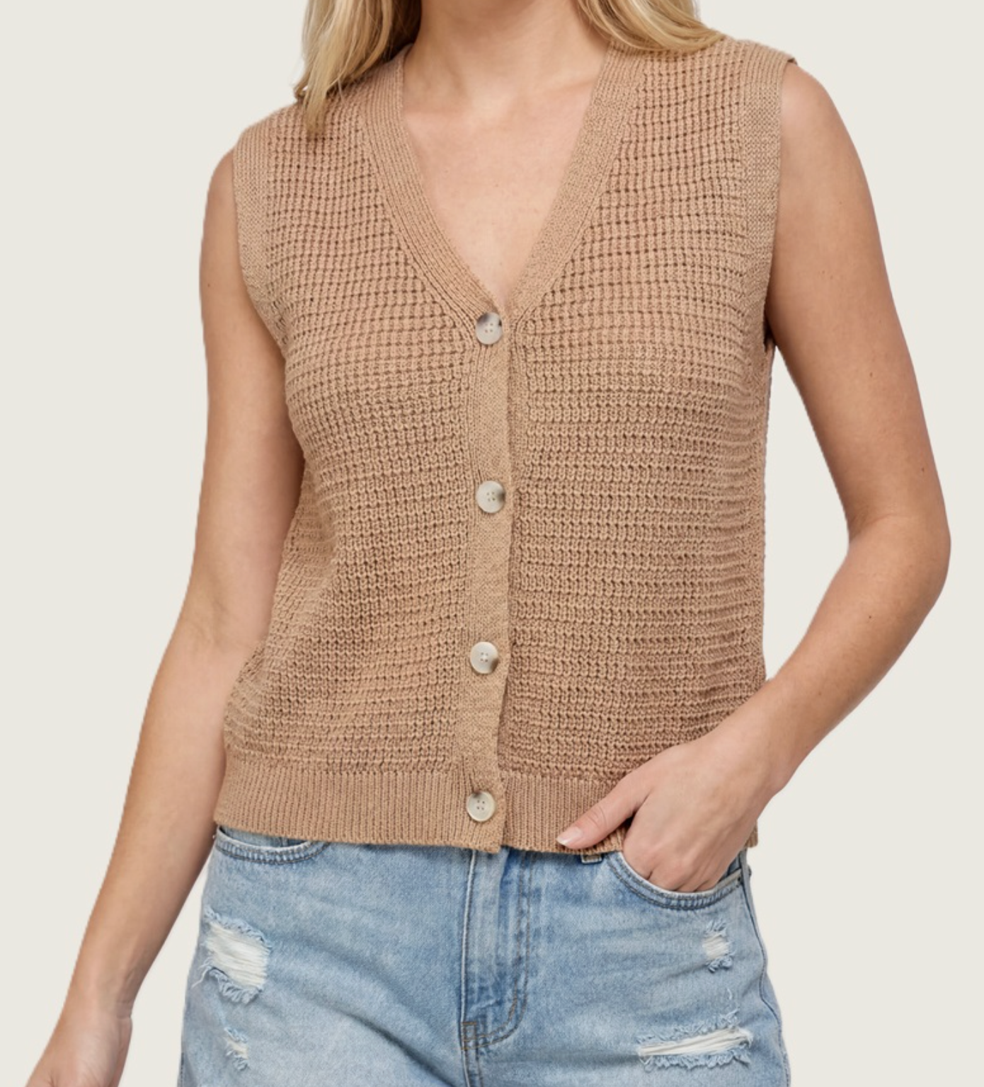 Willow Sweater Vest TAUPE