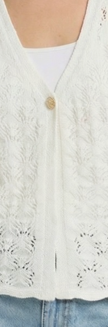Light & Lovely Knit Vest WHITE