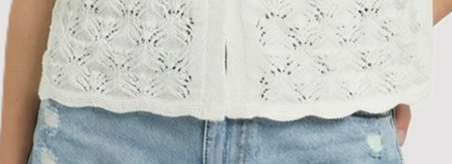 Light & Lovely Knit Vest WHITE