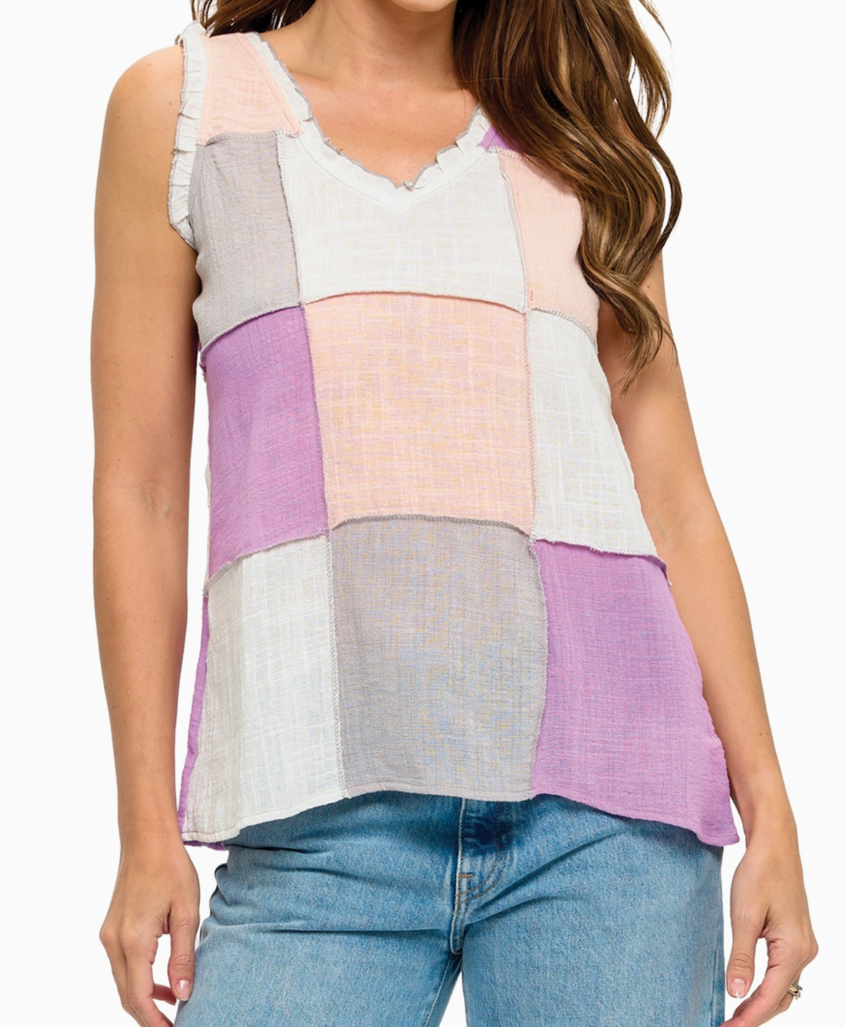 Boho Breeze Patchwork Tank MULTI