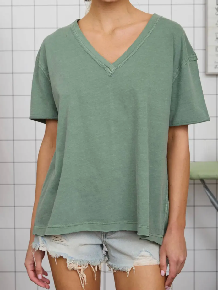 Vintage Wash Essential Tee GREEN