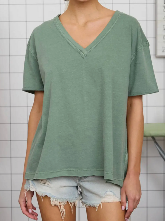 Vintage Wash Essential Tee GREEN