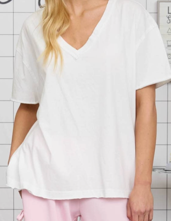 Vintage Wash Essential Tee WHITE