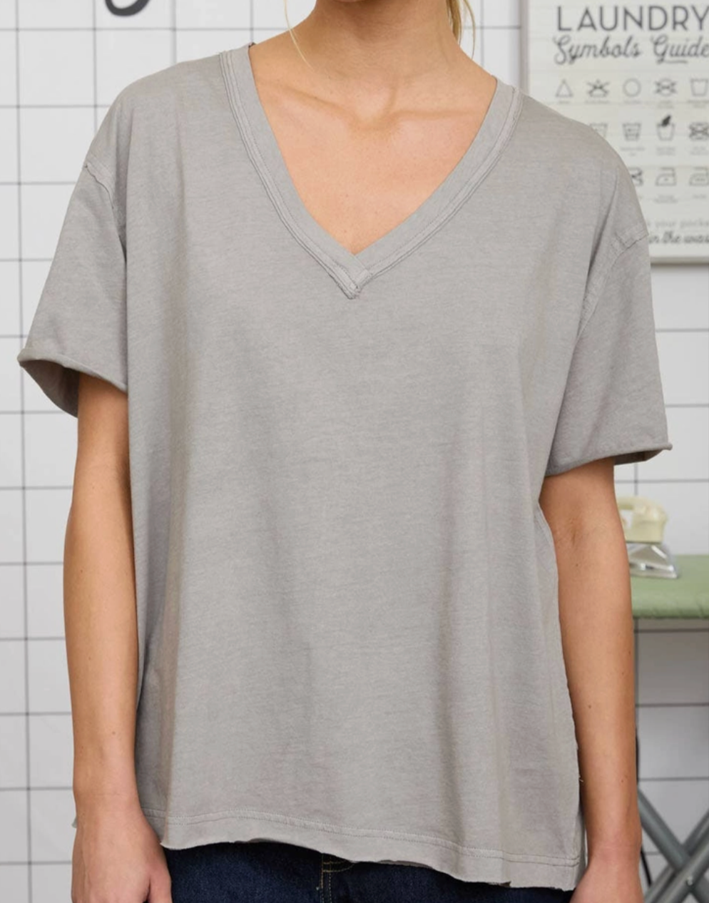 Vintage Wash Essential Tee GRAY