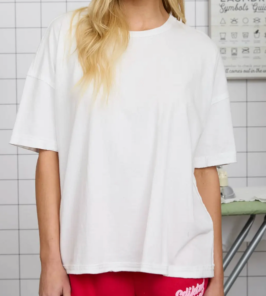 Laid Back Luxe Crew Tee WHITE