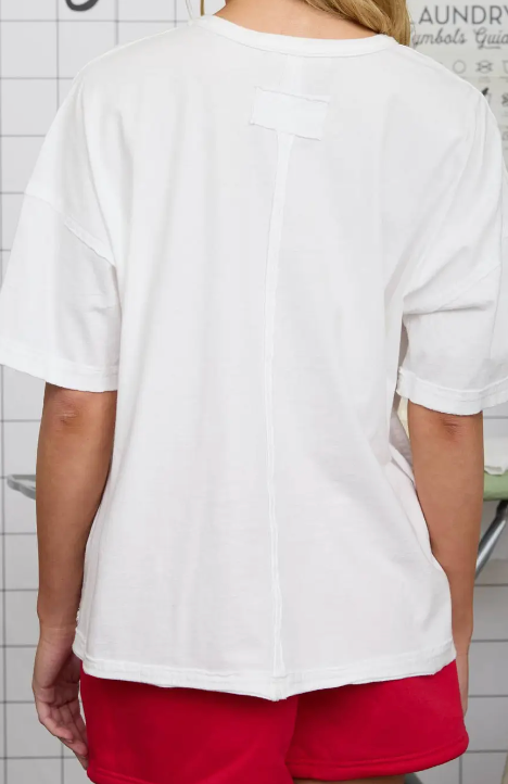 Laid Back Luxe Crew Tee WHITE