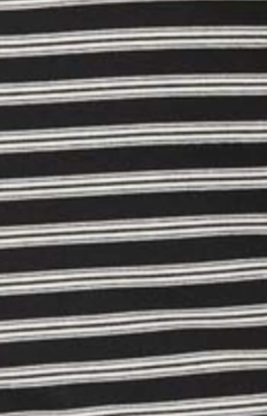 Back Detail Stripe Midi Dress B&W