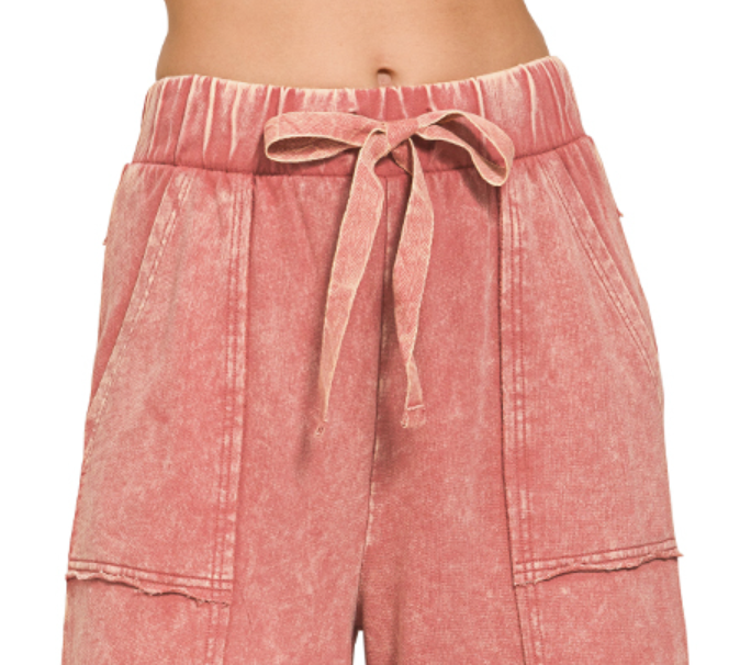 Washed Bliss Flare Pants ROSE