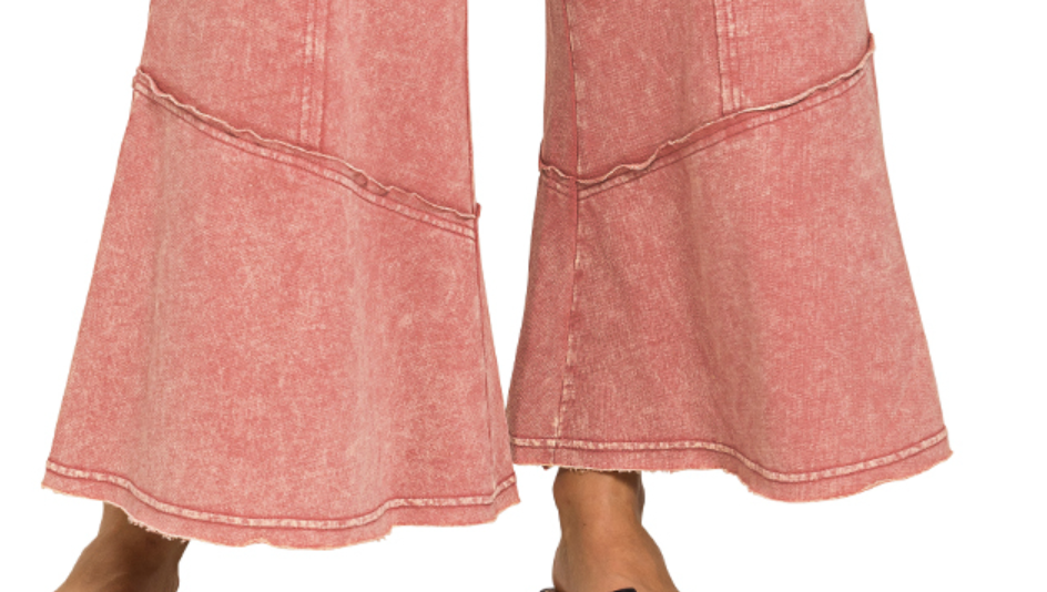 Washed Bliss Flare Pants ROSE