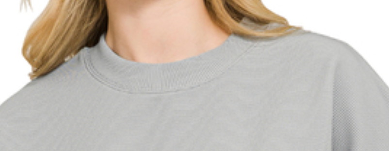 Effortless Ribbed Tee GRAY