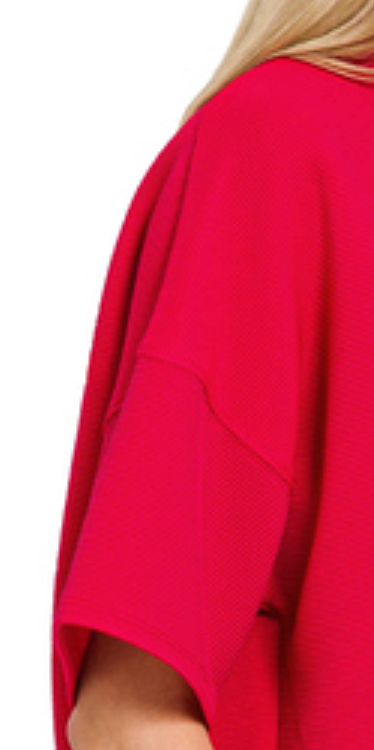 Effortless Ribbed Tee RUBY