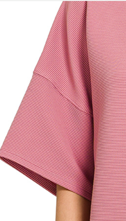 Effortless Ribbed Tee BLUSH