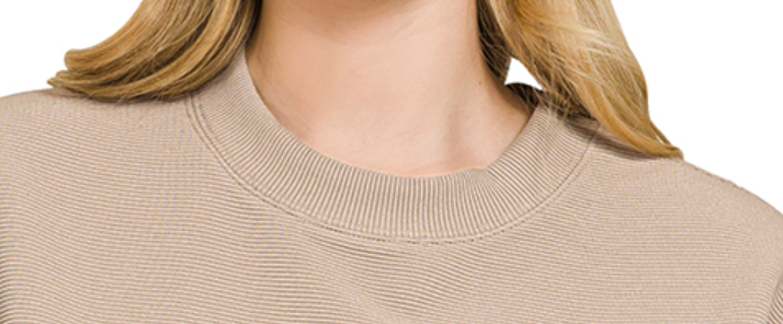 Effortless Ribbed Tee MOCHA