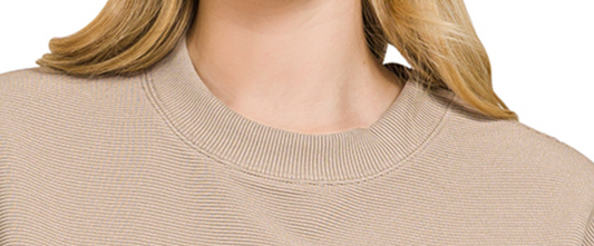 Effortless Ribbed Tee MOCHA