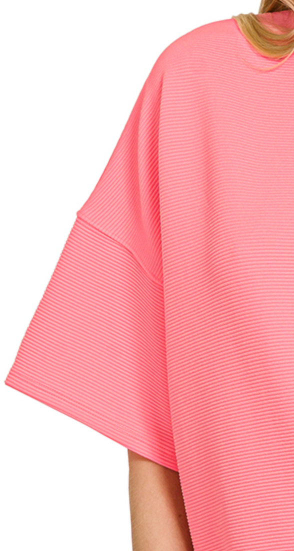 Effortless Ribbed Tee PINK