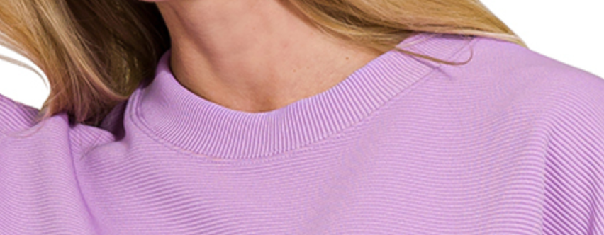 Effortless Ribbed Tee LAVENDER
