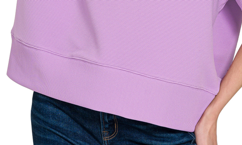 Effortless Ribbed Tee LAVENDER