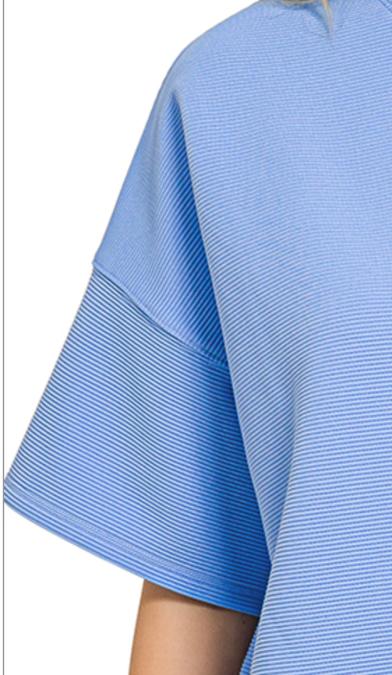 Effortless Ribbed Tee CONEFLOWER