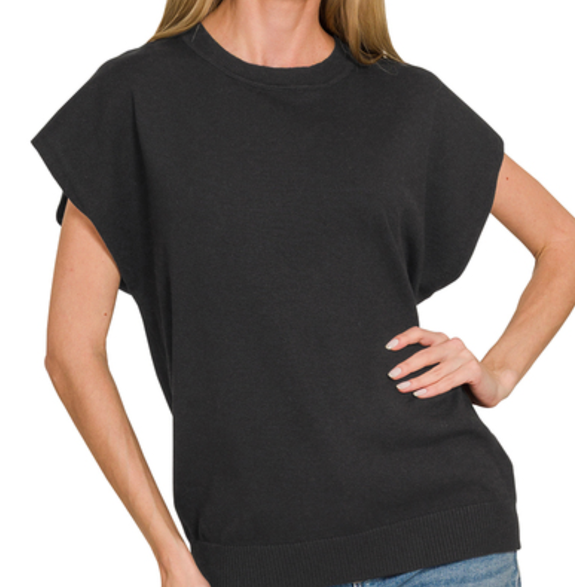 The Refined Essential Sweater BLACK