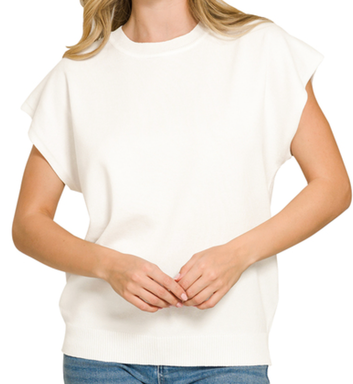 The Refined Essential Sweater WHITE