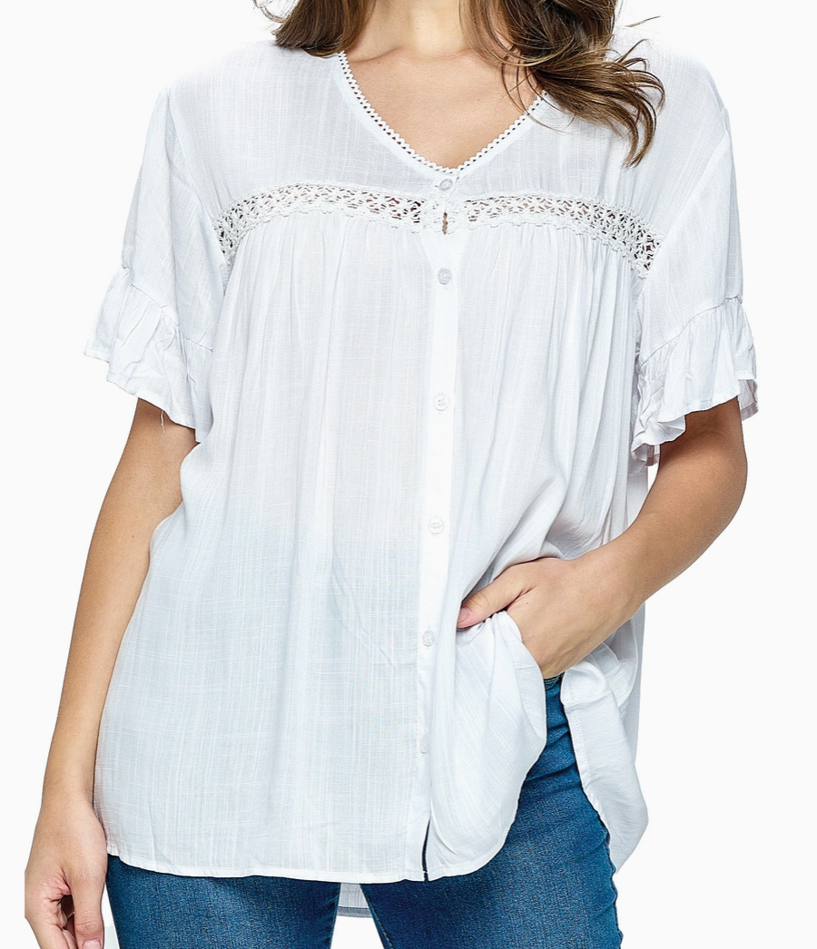 Delicate Detail Blouse WHITE