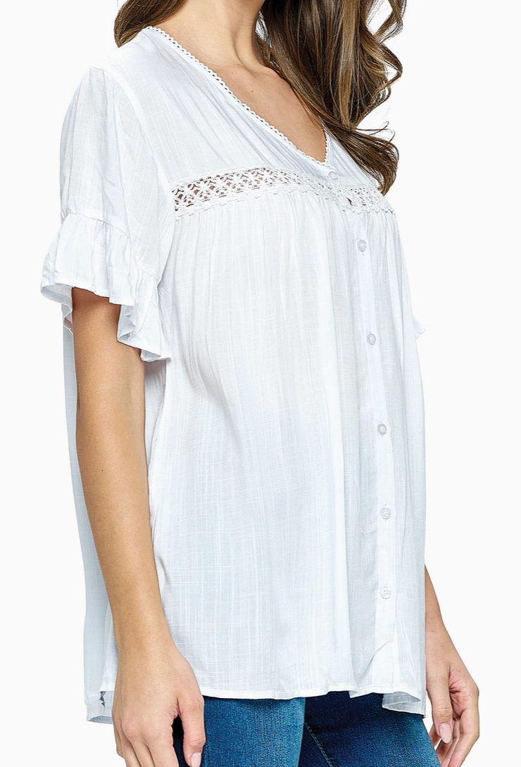 Delicate Detail Blouse WHITE