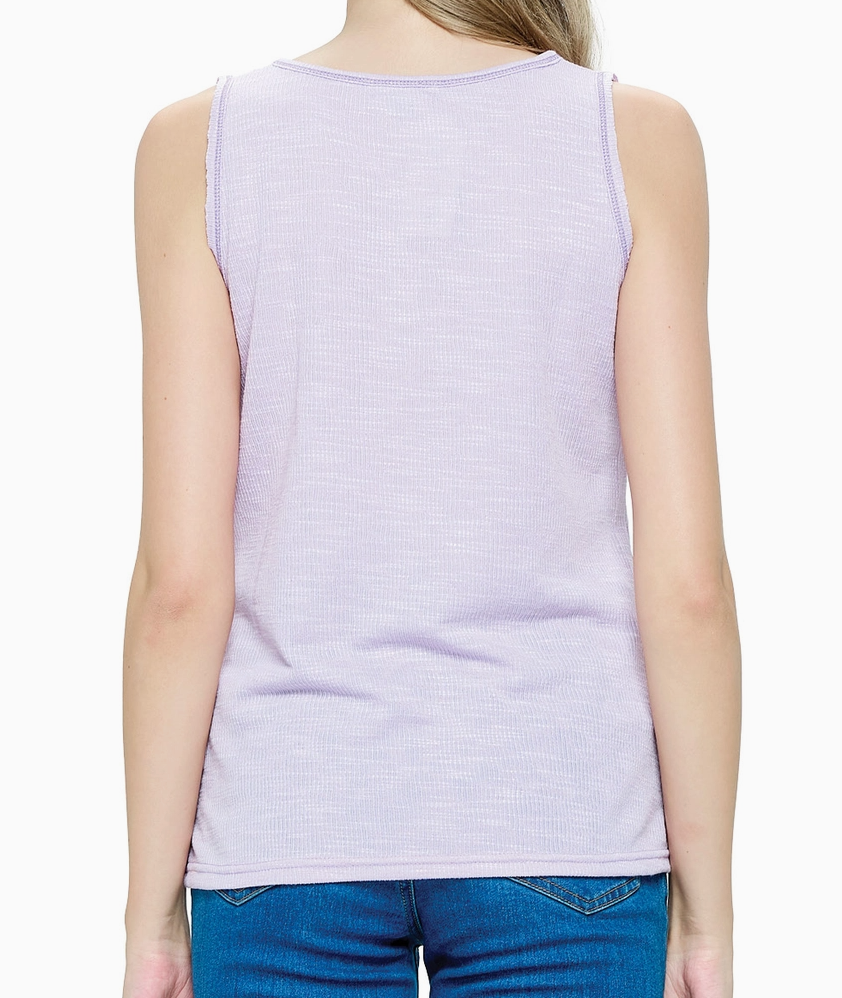 Core Comfort Henley Tank LAVENDER